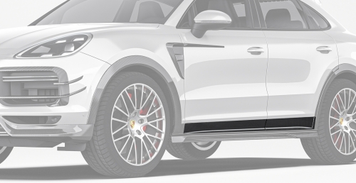 Porsche Cayenne Paktechz Design Carbon Fiber Lower Door Molding