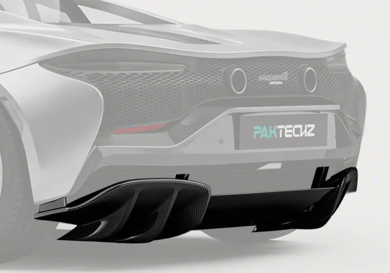 McLaren Artura equipped with Carbon Fiber Rear Diffuser, showcasing improved rear aesthetics and functionality